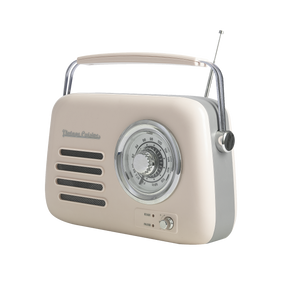 Verchromtes Retro-Radio mit Bluetooth-Lautsprecher von Vintage Cuisine 2.0